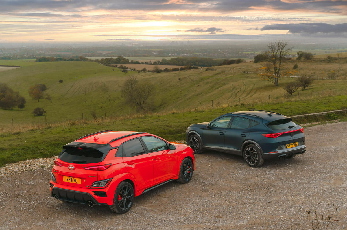 75 Cupra Formentor vs Hyundai Kona N 2022 static rear 75 Cupra Formentor vs Hyundai Kona N 2022 static rear