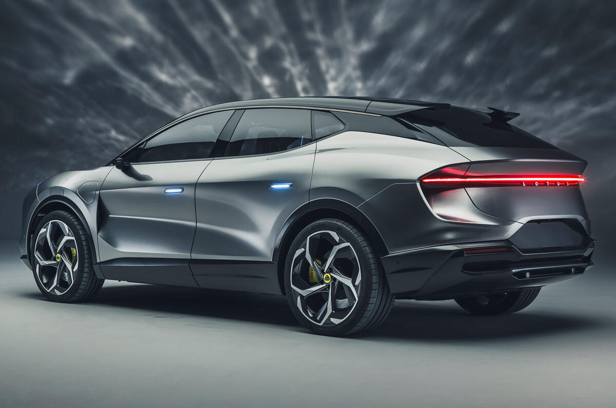 75 Lotus Eletre 2022 official reveal Autocar static rear 75 Lotus Eletre 2022 official reveal Autocar static rear