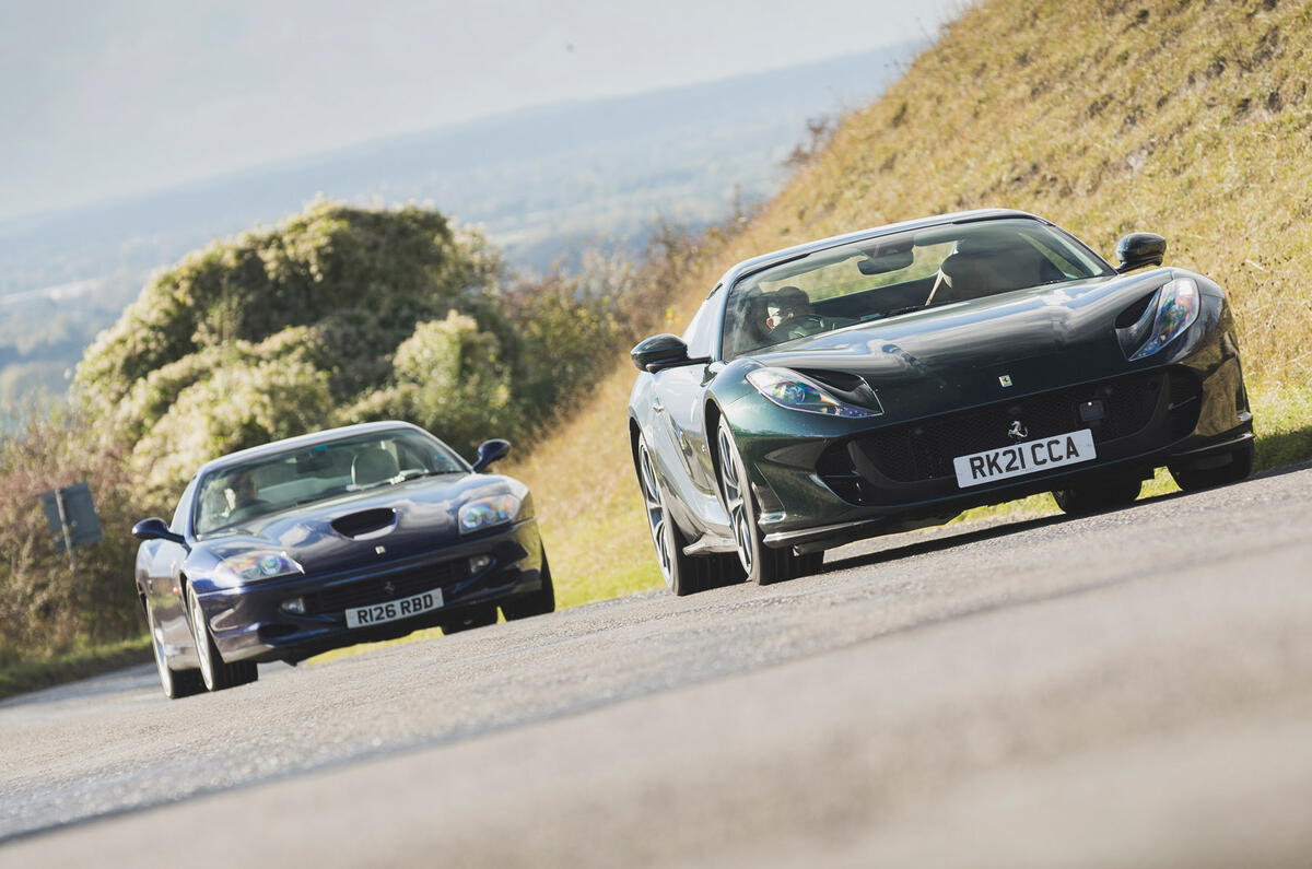 76 Ferrari 812 meets 550 2022 tracking front 76 Ferrari 812 meets 550 2022 tracking front