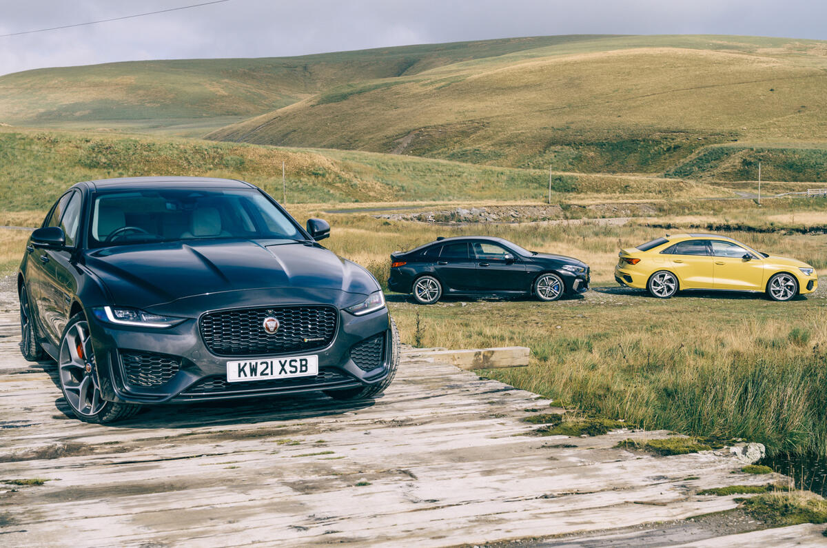 76 Jaguar XE vs M235iGC vs S3 static 76 Jaguar XE vs M235iGC vs S3 static