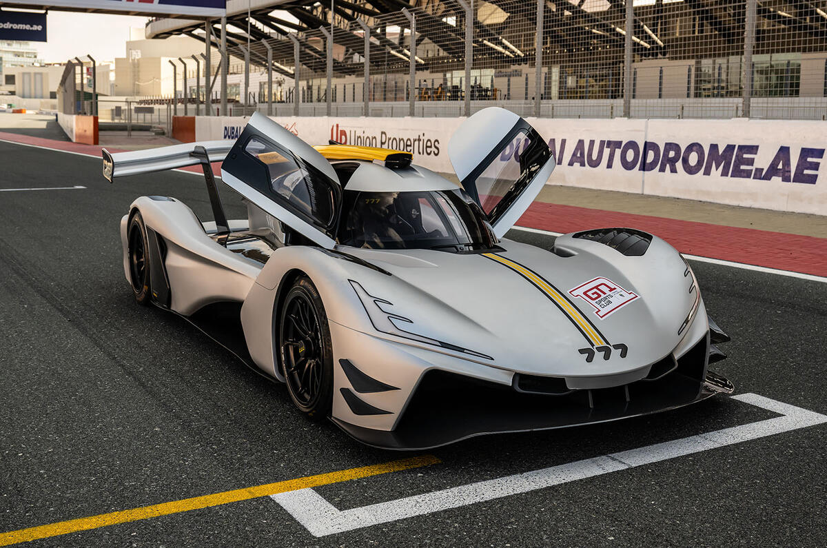 777 hypercar front three quarter doors open