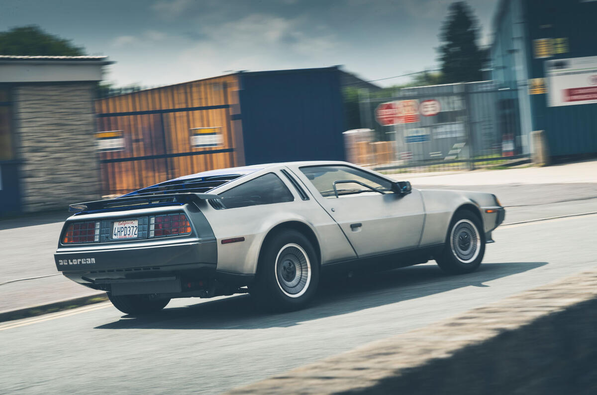 Driving a battery powered DeLorean - driving rear