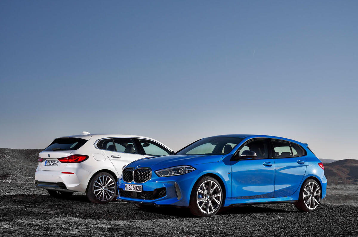 BMW 1 Series 2019 official reveal photos - two cars static