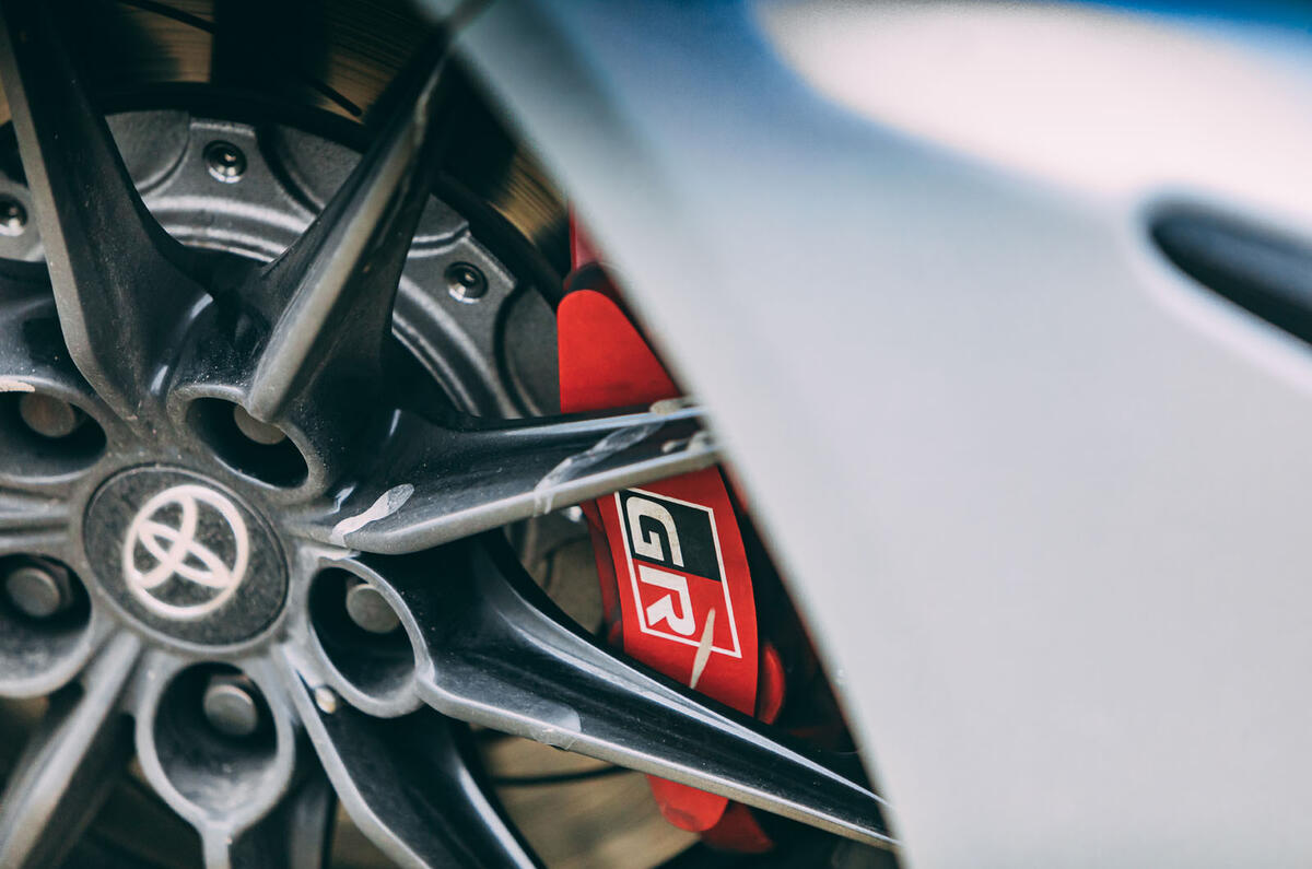Britain's best affordable drivers car 2020 winner - Toyota GR Yaris - brake calipers Britain's best affordable drivers car 2020 winner - Toyota GR Yaris - brake calipers