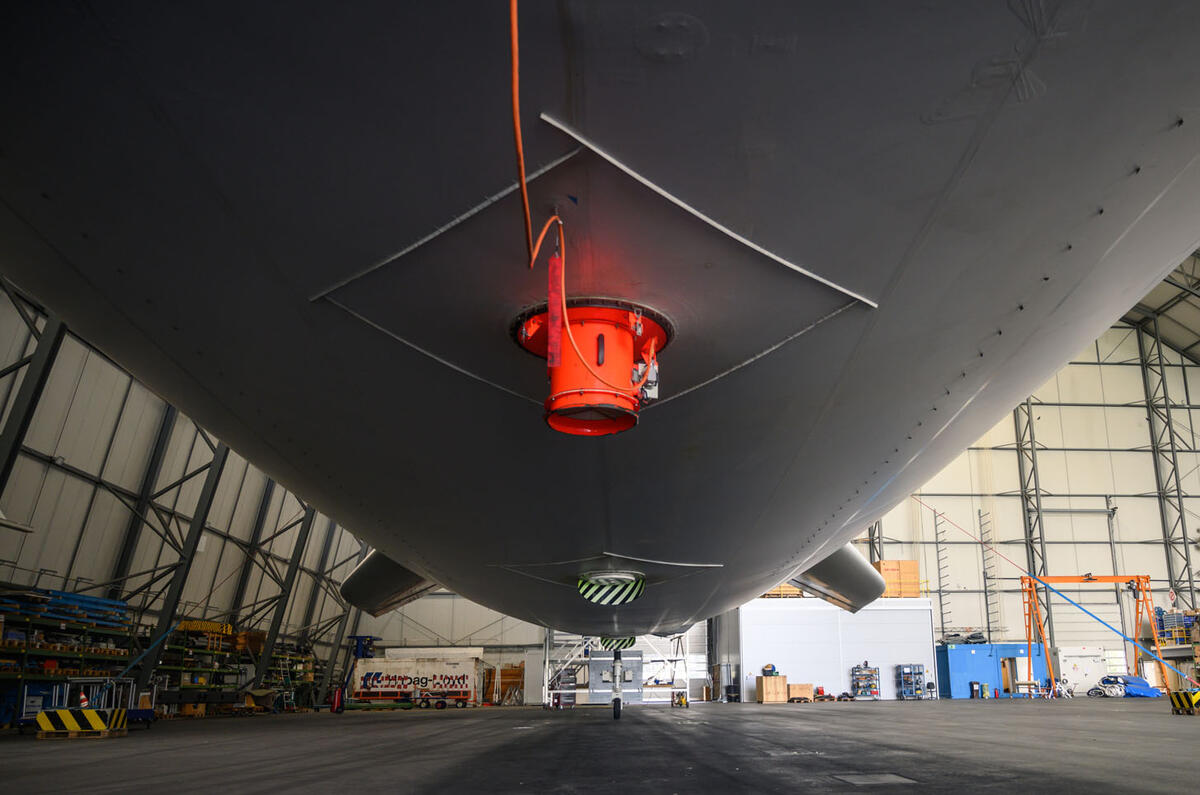 Autocar Christmas Road Test 2020: the Goodyear Blimp - undercarriage Autocar Christmas Road Test 2020: the Goodyear Blimp - undercarriage
