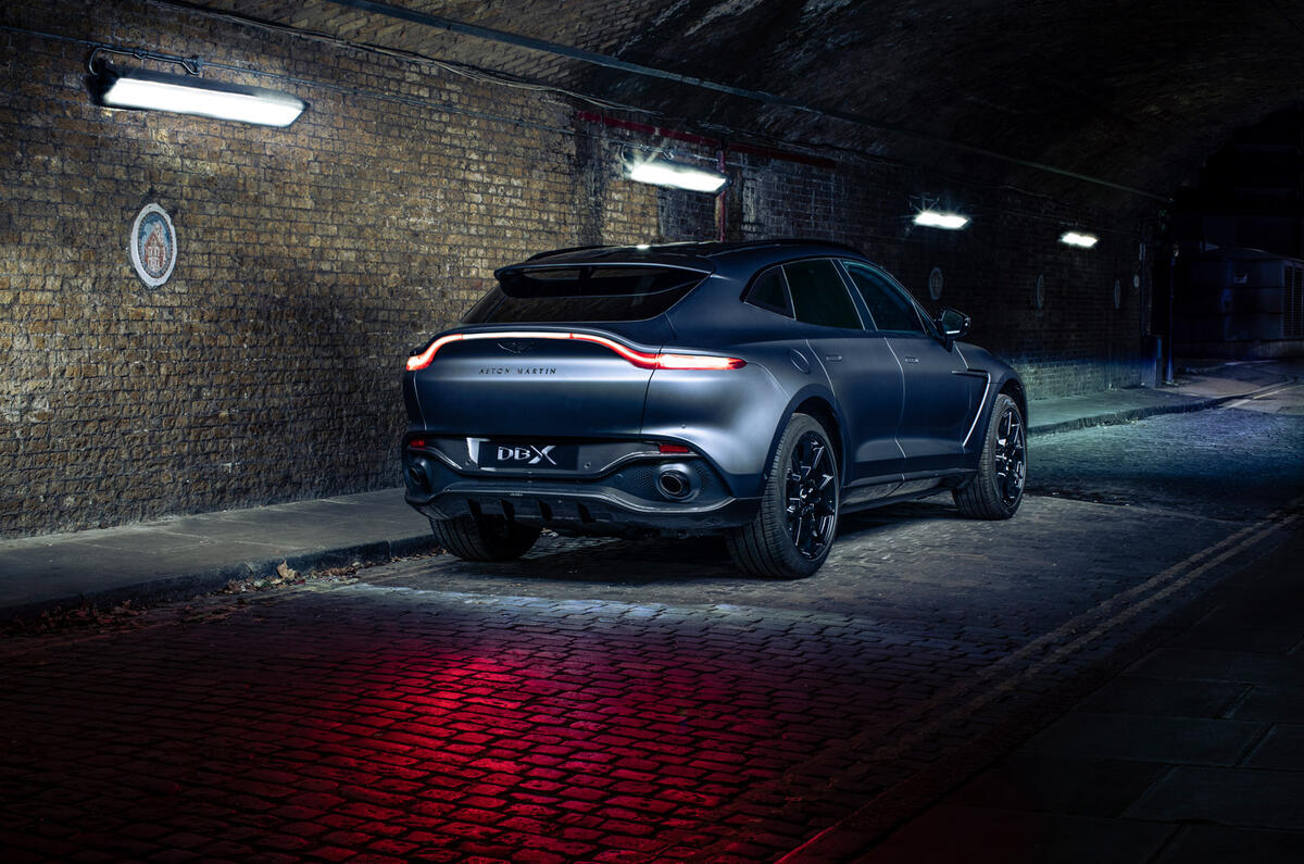 Aston Martin DBX Q by Aston Martin 2020 - stationary rear Aston Martin DBX Q by Aston Martin 2020 - stationary rear