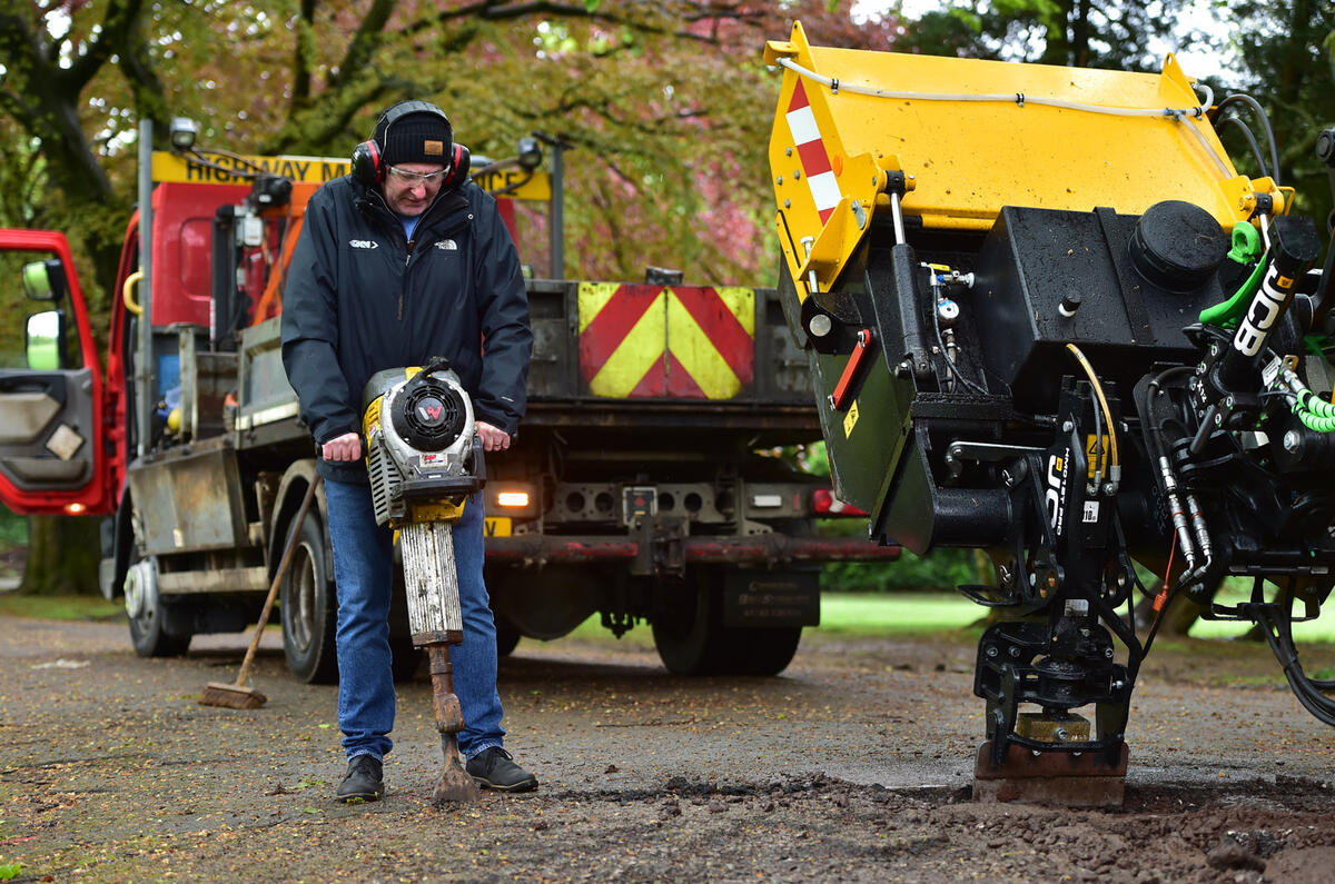 7 Evans with jackhammer 7 Evans with jackhammer