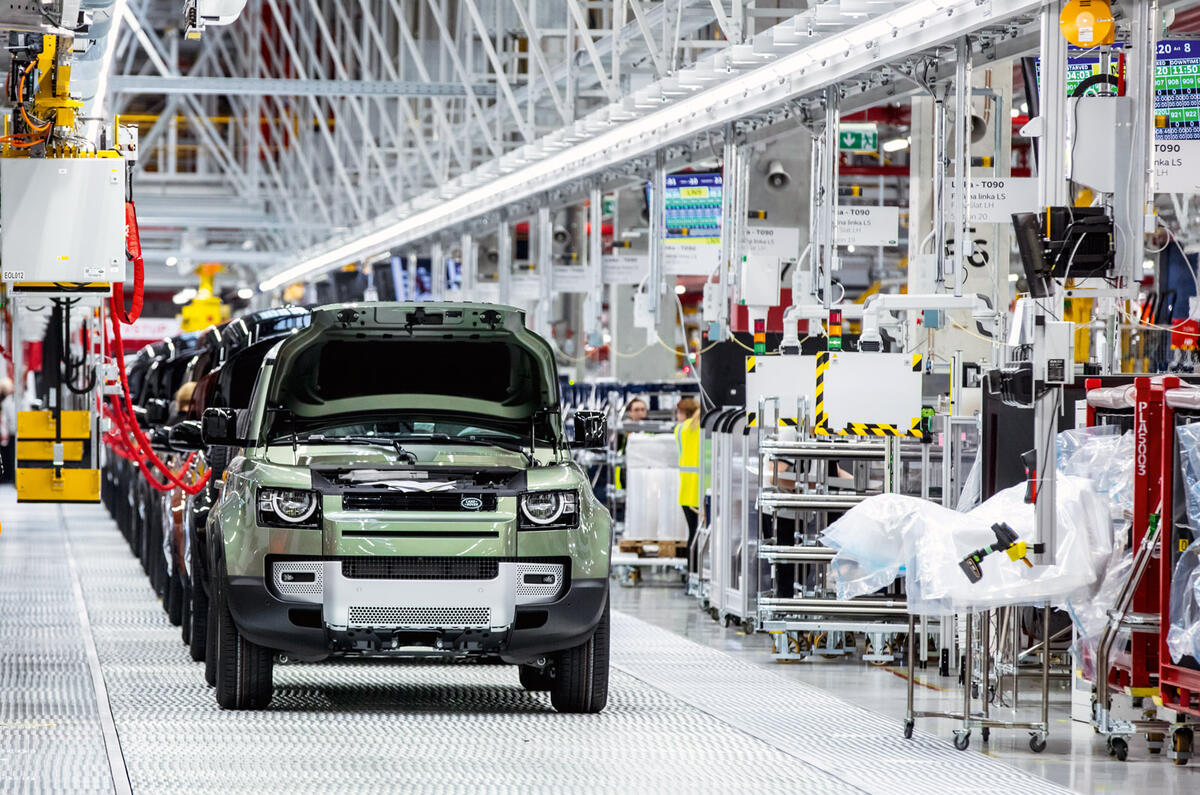 Land Rover Defender production