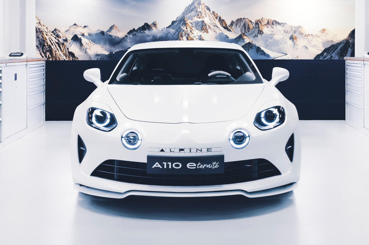 Alpine A110 E-Ternite Electric 2023 front static workshop Alpine A110 E-Ternite Electric 2023 front static workshop