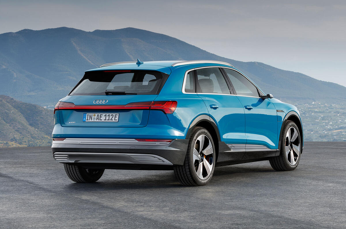 Audi E-tron 2019 official reveal static rear
