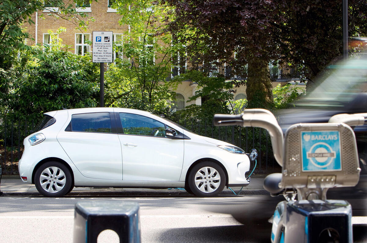 Electric car - charging Electric car - charging