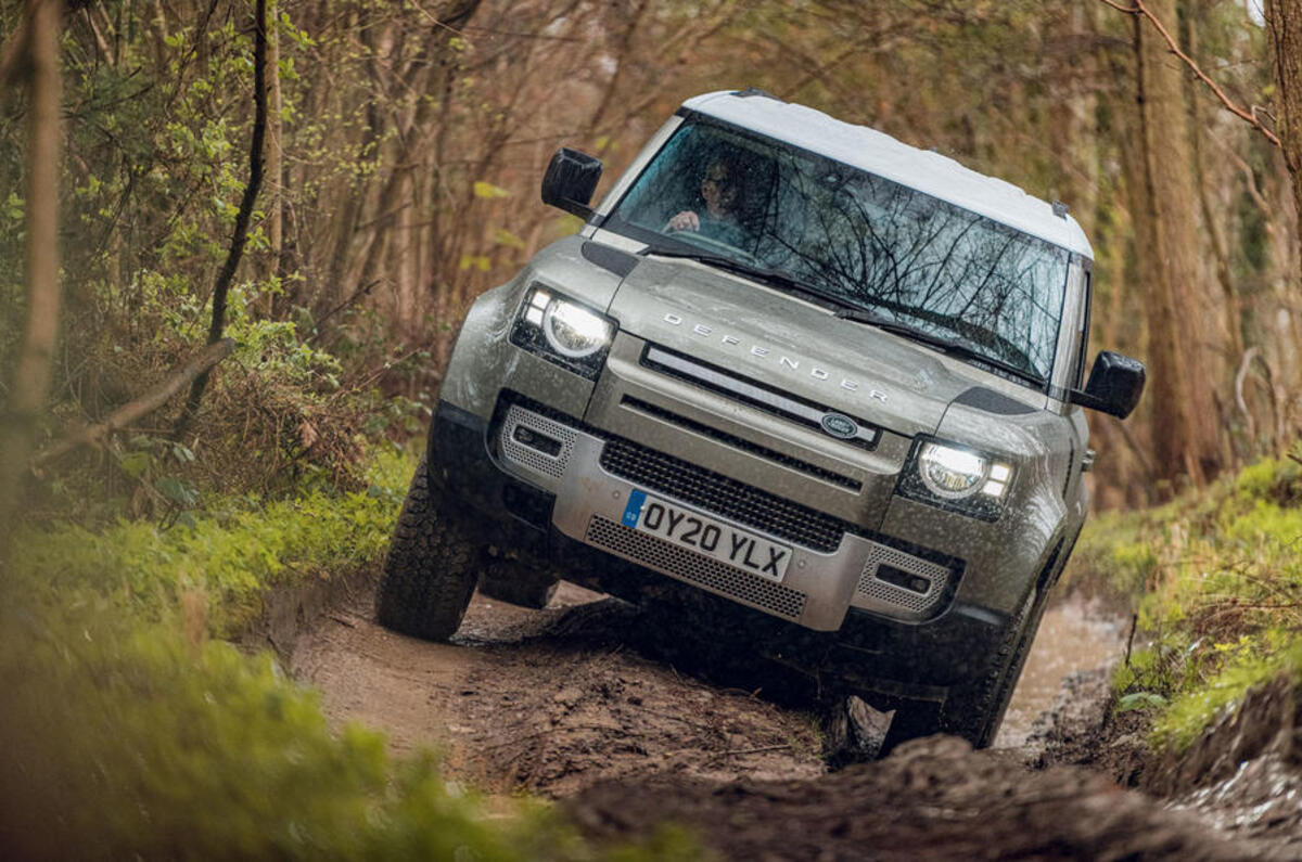 8 land rover defender 110 2020 uk fd offroad angle