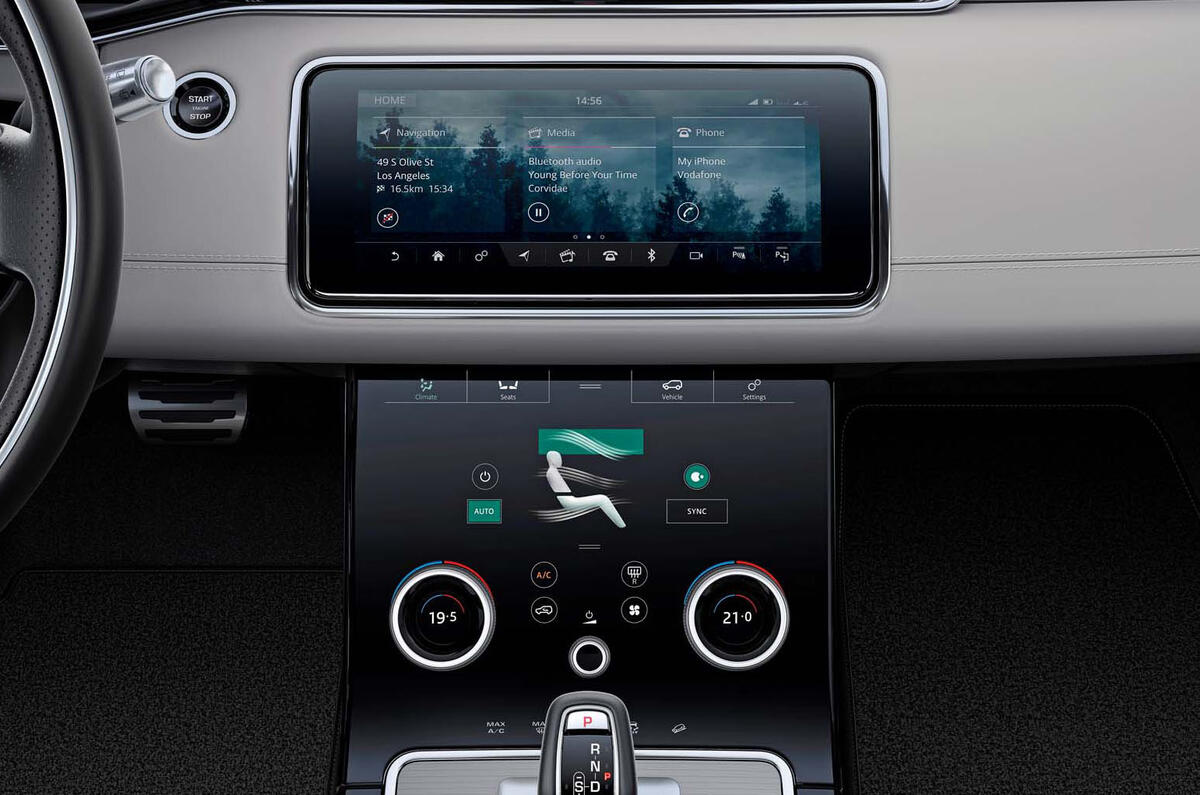Range Rover Evoque 2019 official reveal - onroad infotainment