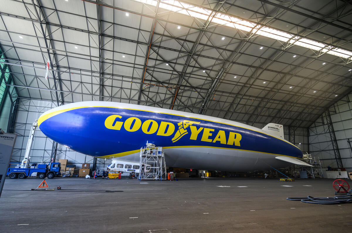 Autocar Christmas Road Test 2020: the Goodyear Blimp - inside hangar Autocar Christmas Road Test 2020: the Goodyear Blimp - inside hangar