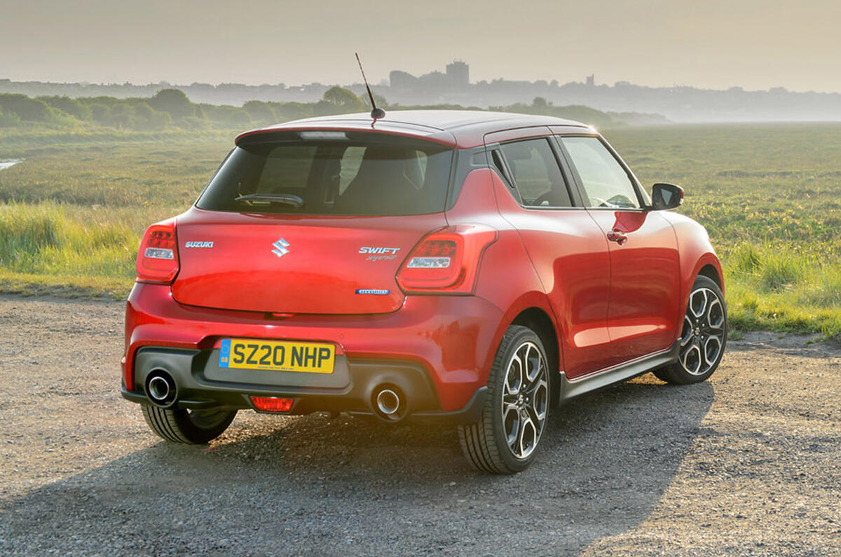 Suzuki Swift Sport Hybrid 2020 - static rear Suzuki Swift Sport Hybrid 2020 - static rear