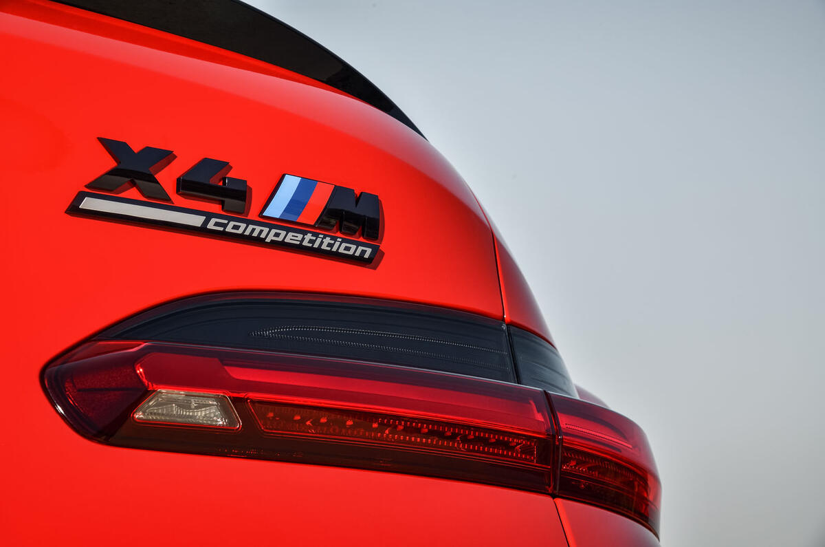 BMW X4M official press - rear badge