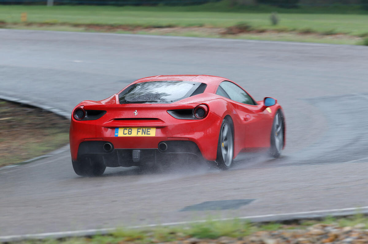 Ferrari 488 GTB rewind - cornering rear Ferrari 488 GTB rewind - cornering rear
