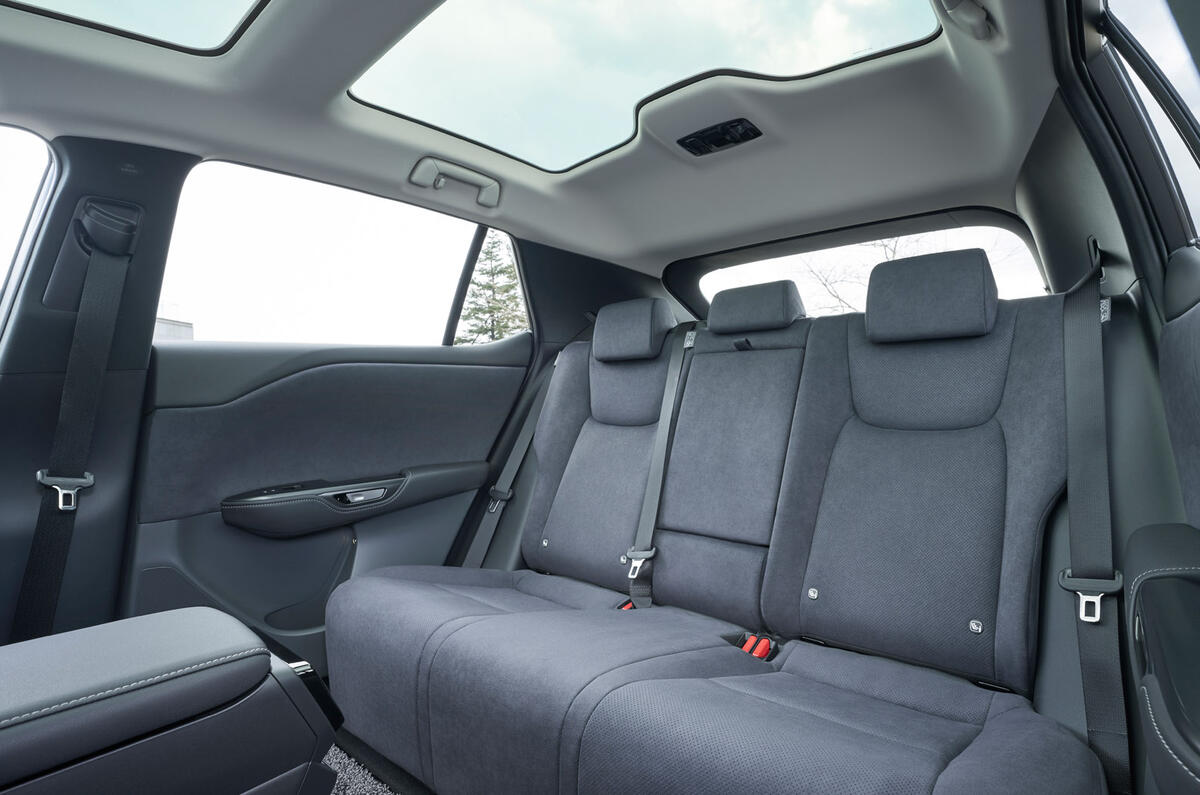 82 Lexus RZ 450e 2022 official reveal rear seats 82 Lexus RZ 450e 2022 official reveal rear seats