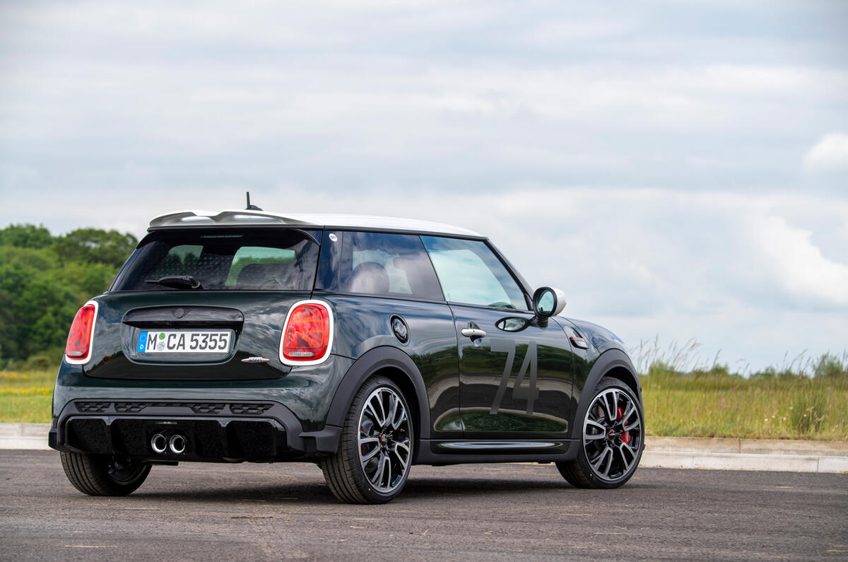 82 Mini JCW anniversary official images static rear 82 Mini JCW anniversary official images static rear