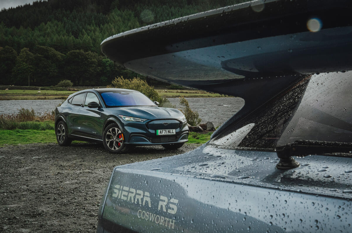 83 Ford Mustang Mach e vs Sierra Cosworth rear wing 83 Ford Mustang Mach e vs Sierra Cosworth rear wing