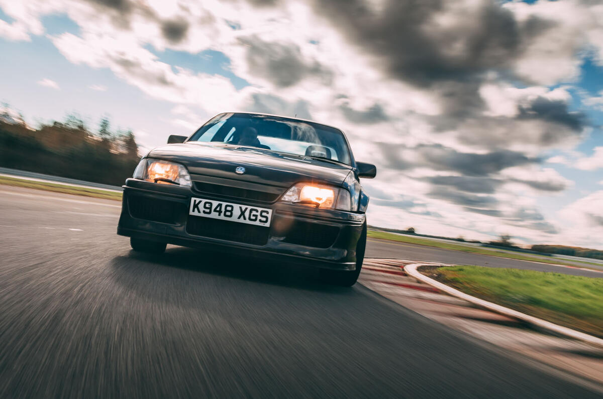Lotus Carlton at 30 - track nose Lotus Carlton at 30 - track nose