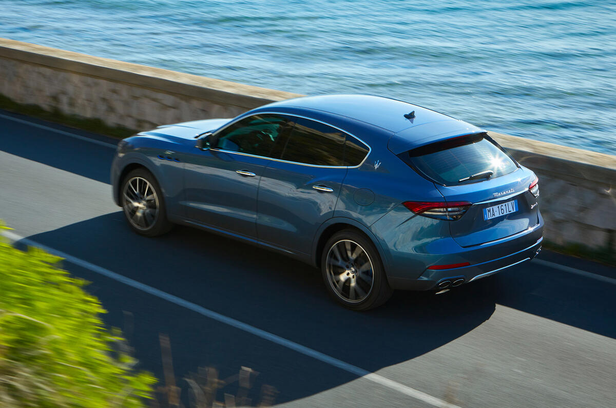 83 Maserati Levante Hybrid 2021 official images on road rear 83 Maserati Levante Hybrid 2021 official images on road rear