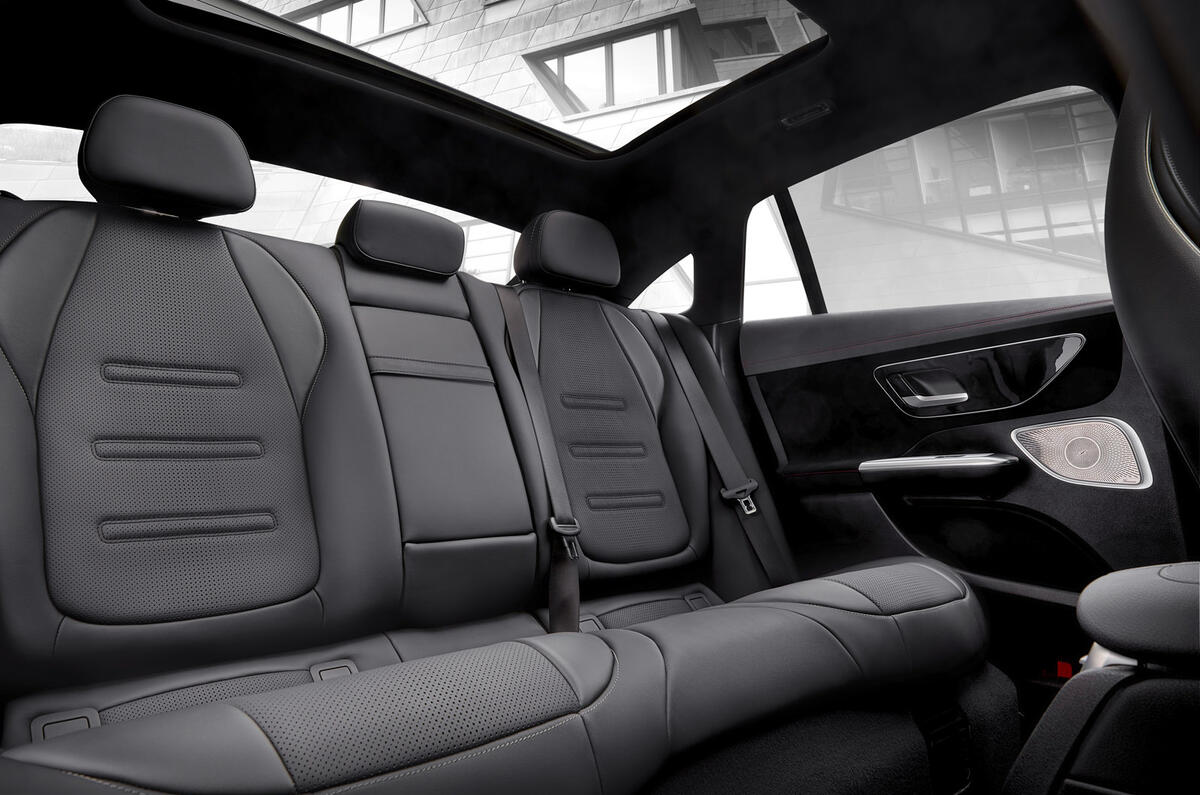 83 Mercedes AMG EQE43 official reveal rear seats 83 Mercedes AMG EQE43 official reveal rear seats