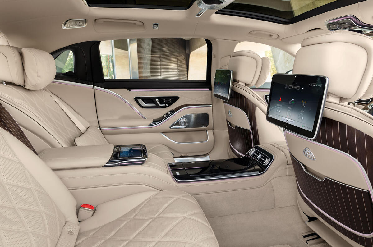2021 Mercedes-Maybach S-Class official images - rear infotainment