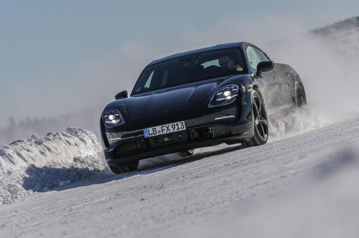 Porsche Taycan prototype ride 2019 - cornering