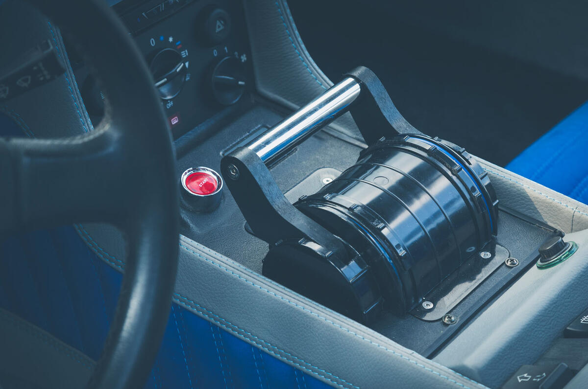 Driving a battery powered DeLorean - gear select