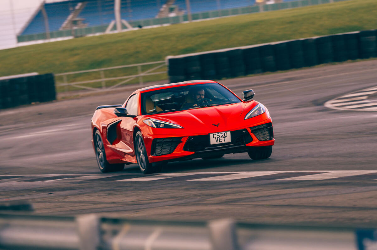 Corvette C8 vs Porsche 911 UK - Corvette track front Corvette C8 vs Porsche 911 UK - Corvette track front