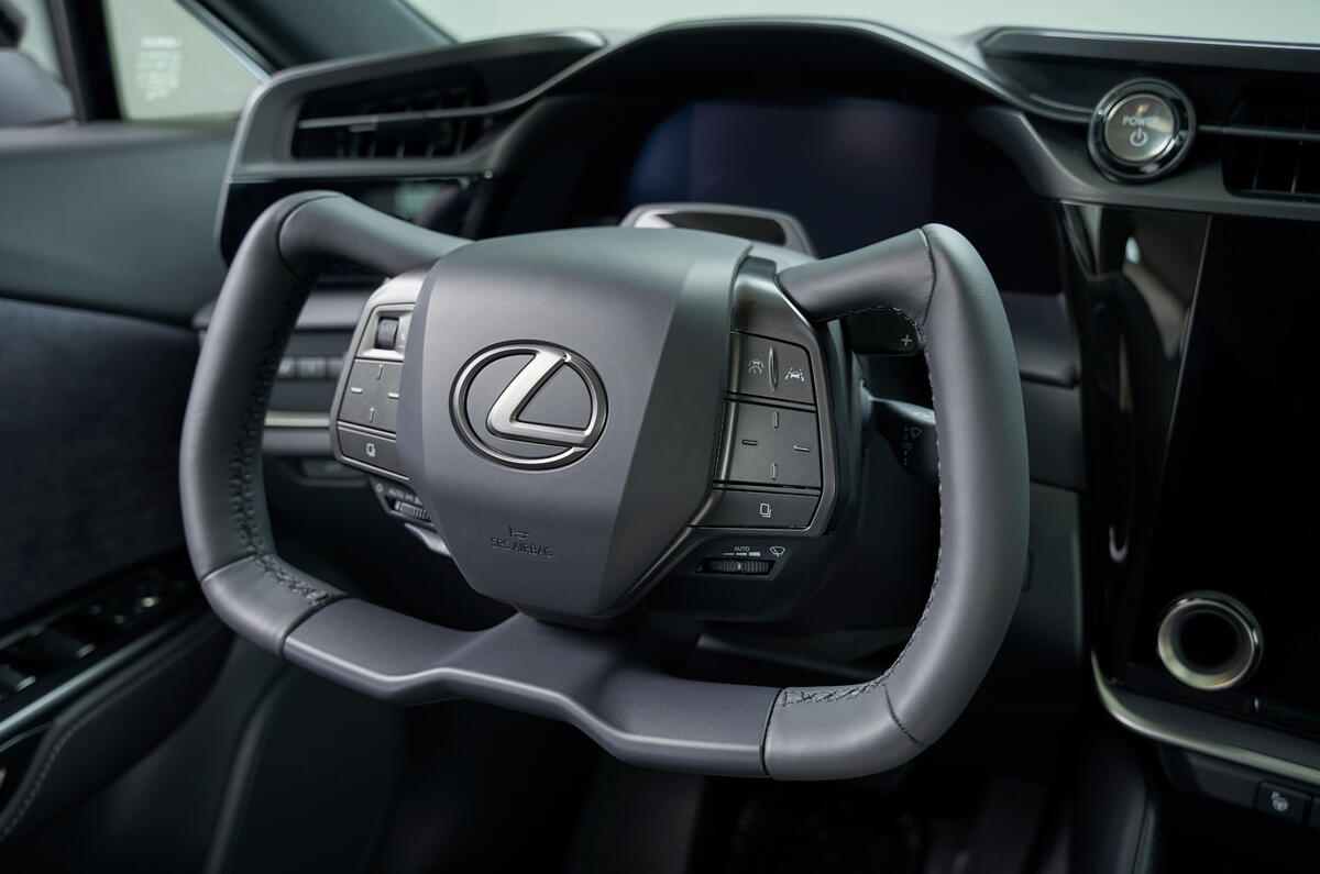 84 Lexus RZ 450e 2022 official reveal yoke 84 Lexus RZ 450e 2022 official reveal yoke