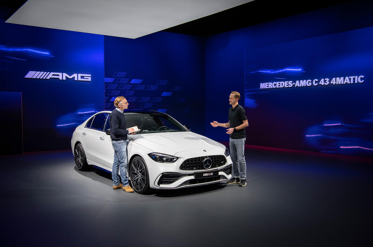 84 Mercedes AMG C43 2022 official reveal GK interview