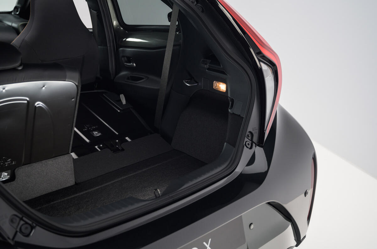 84 Toyota Aygo X 2022 official images boot 84 Toyota Aygo X 2022 official images boot