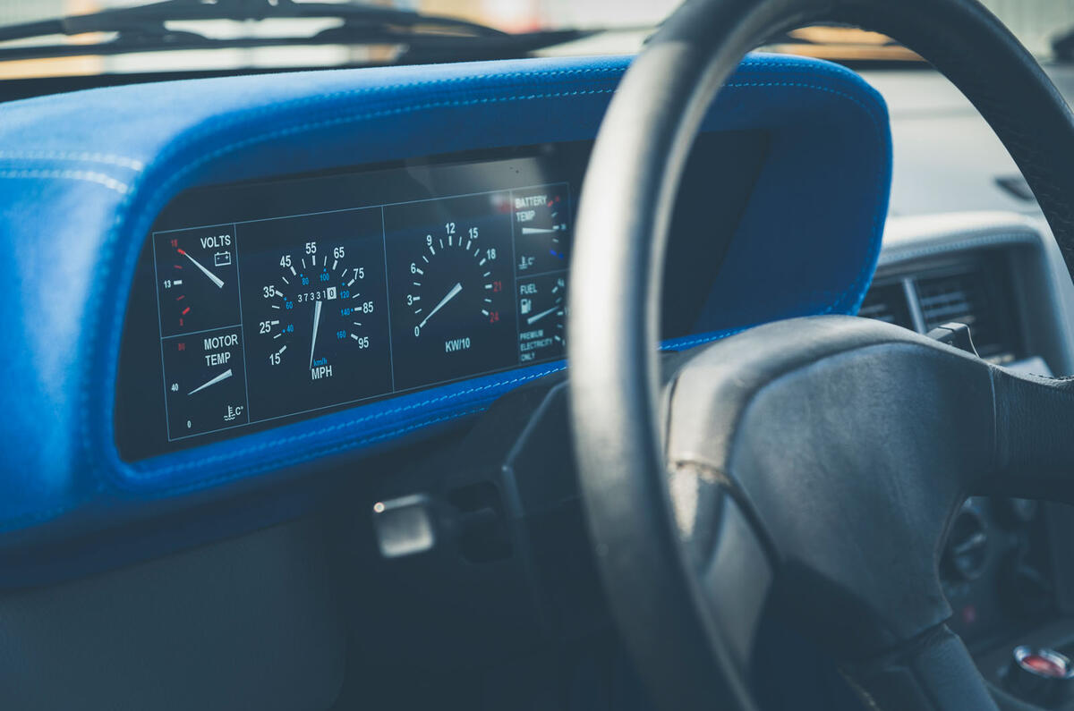 Driving a battery powered DeLorean - instruments