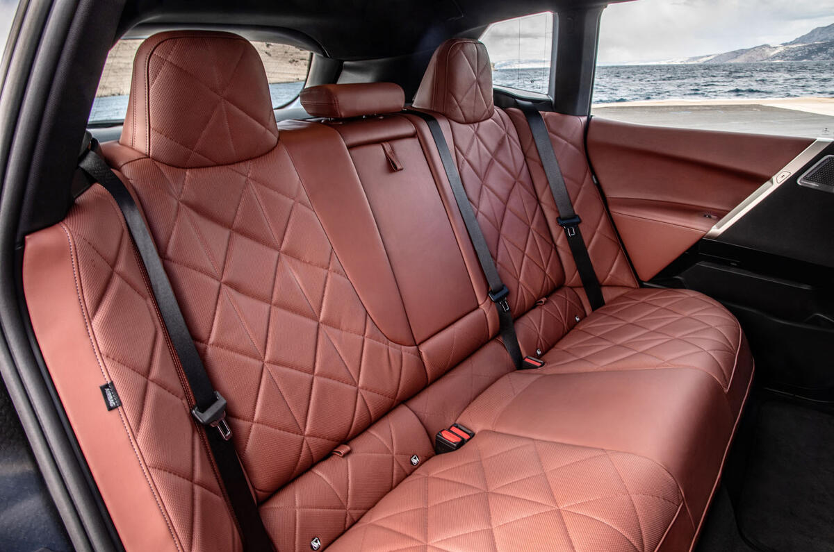85 BMW iX prototype ride 2021 rear seats