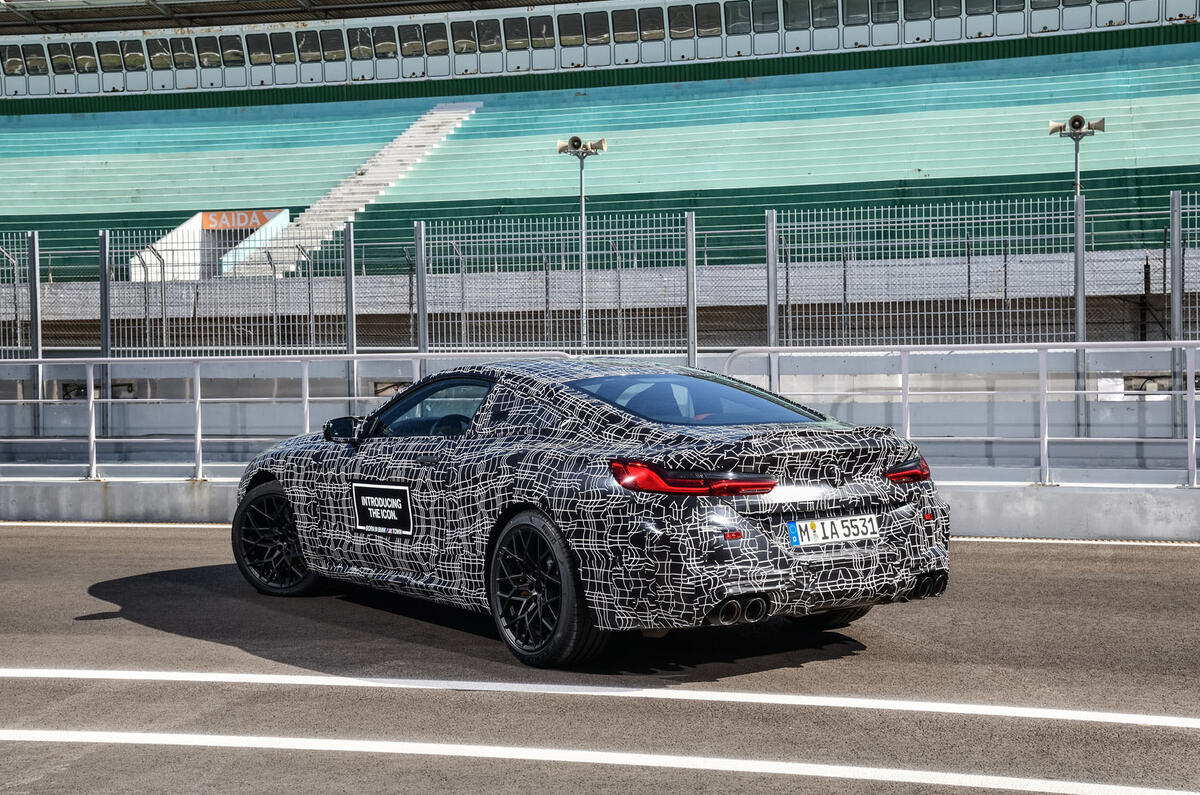 2019 BMW M8 prototype ride - static rear three quarters