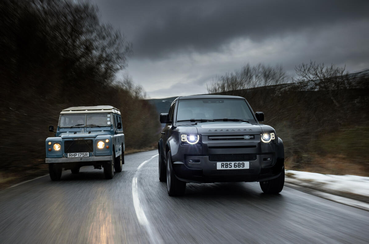 85 Land Rover Defender V8 2021 official images new with old tracking