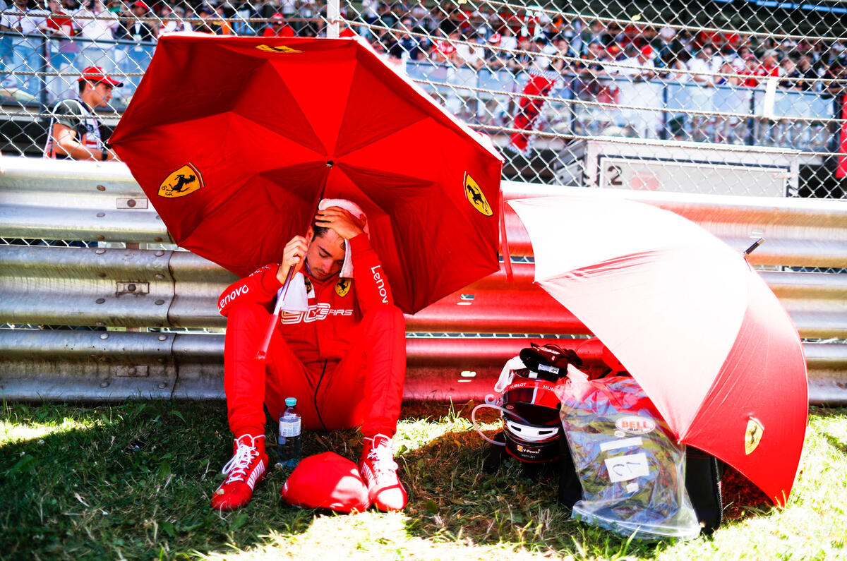 Charles Leclerc interview, 2019 British Grand Prix - towel