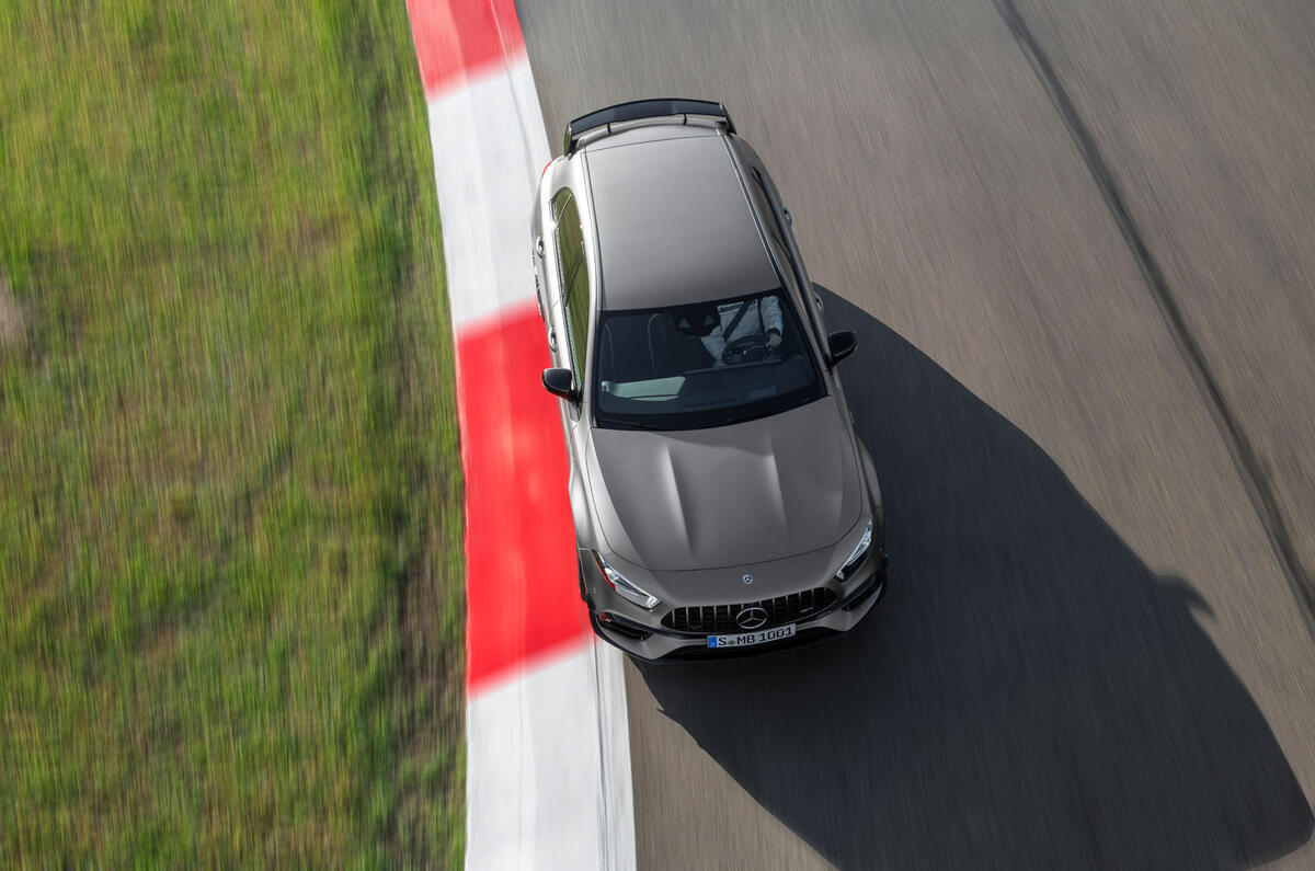 Mercedes-AMG A45 S 2019 official reveal - track aerial view
