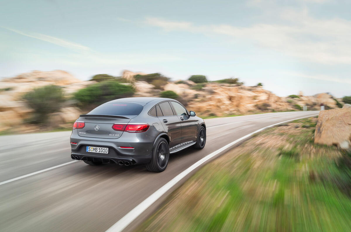 Mercedes-AMG GLC43 Coupé 2019 official debut - on the road rear