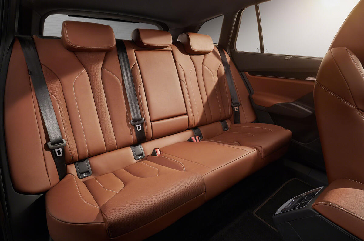 Skoda Enyaq official reveal images - studio rear seats Skoda Enyaq official reveal images - studio rear seats