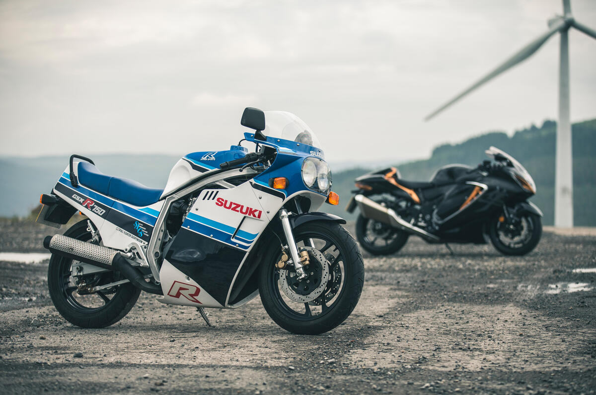 85 Suzuki at 100 Goodwin bike pair static 85 Suzuki at 100 Goodwin bike pair static
