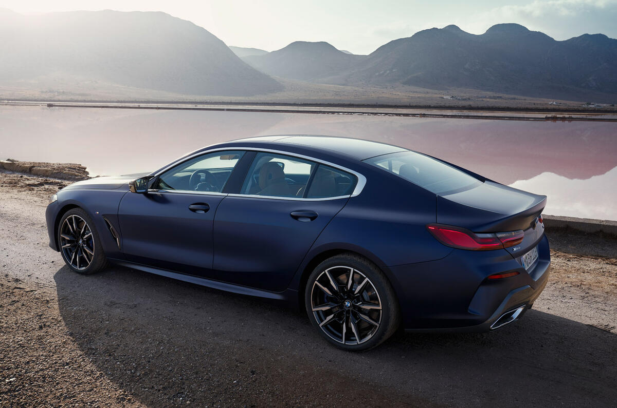 86 2022 BMW 8 Series refresh grancoupe static rear 86 2022 BMW 8 Series refresh grancoupe static rear