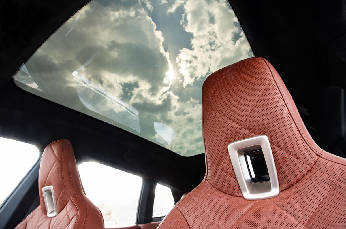 86 BMW iX prototype ride 2021 sunroof