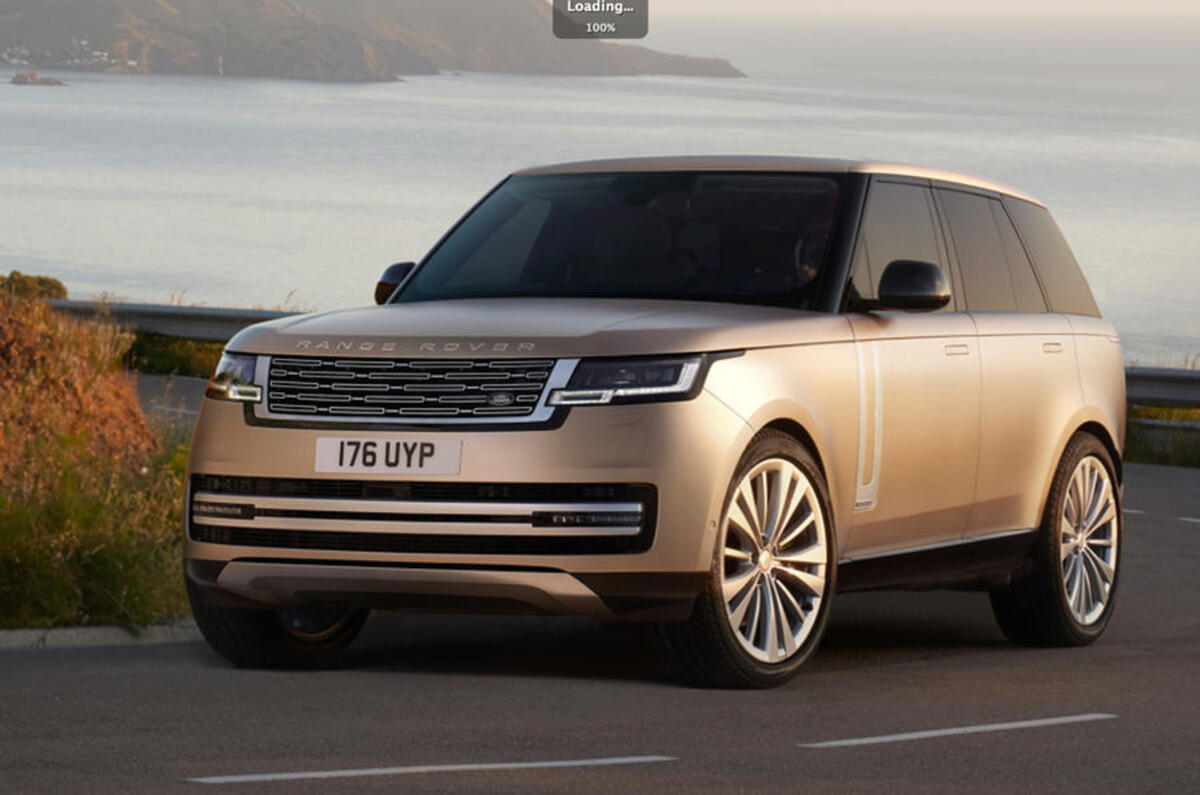 86 land rover range rover 2021 official reveal images on road front