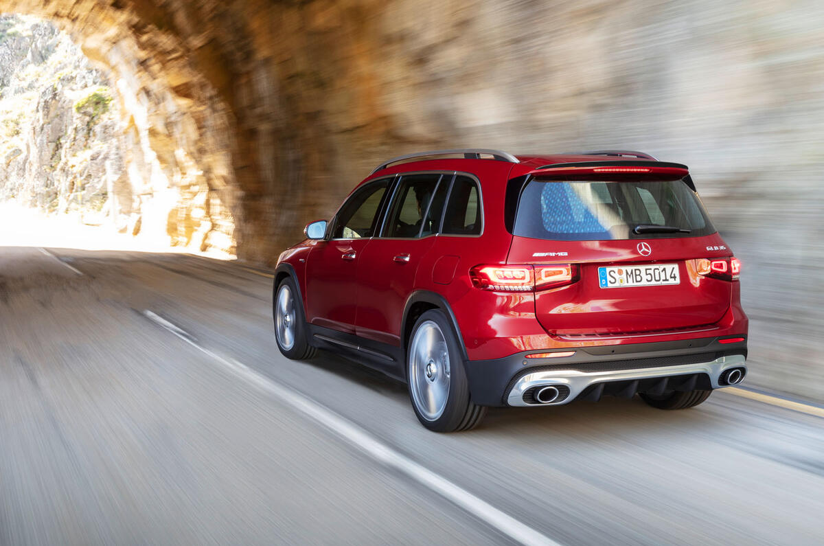Mercedes-AMG GLB 35 2019 official press images - tunnel rear