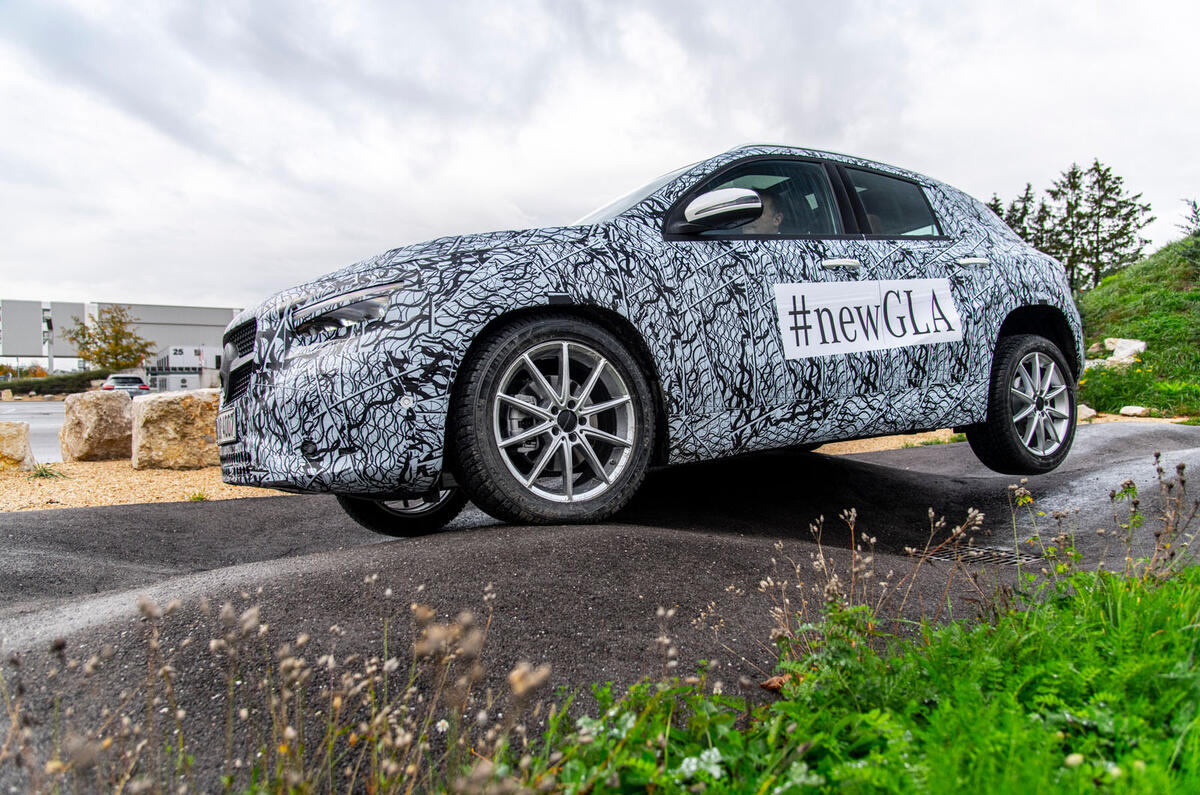 Mercedes-Benz GLA prototype ride 2019 - close up