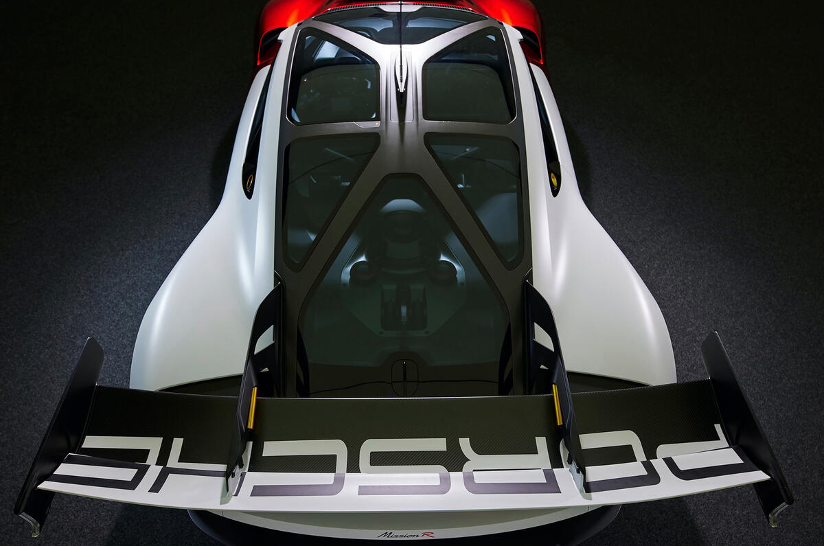 86 Porsche Mission R concept feature aerial