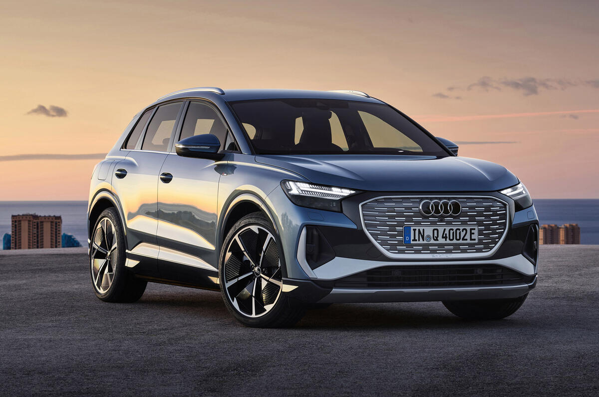 87 Audi Q4 etron 2021 official reveal static front 87 Audi Q4 etron 2021 official reveal static front